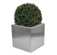 Bambus-Stuttgart: Blumenkübel aus Edelstahl gebürstet - Blockform 30 cm - Ort: Stuttgart Bambus-Stuttgart: Blumenkübel aus Edelstahl gebürstet - Blockform 30 cm - Ort: Stuttgart